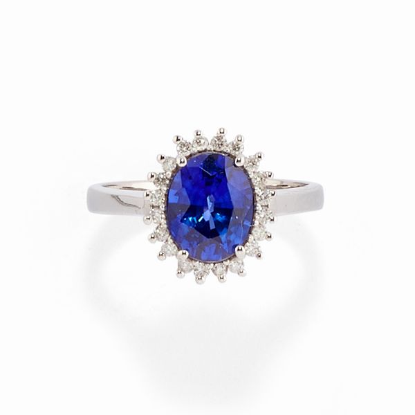 Anello con zaffiro  - Asta Gioielli - Associazione Nazionale - Case d'Asta italiane