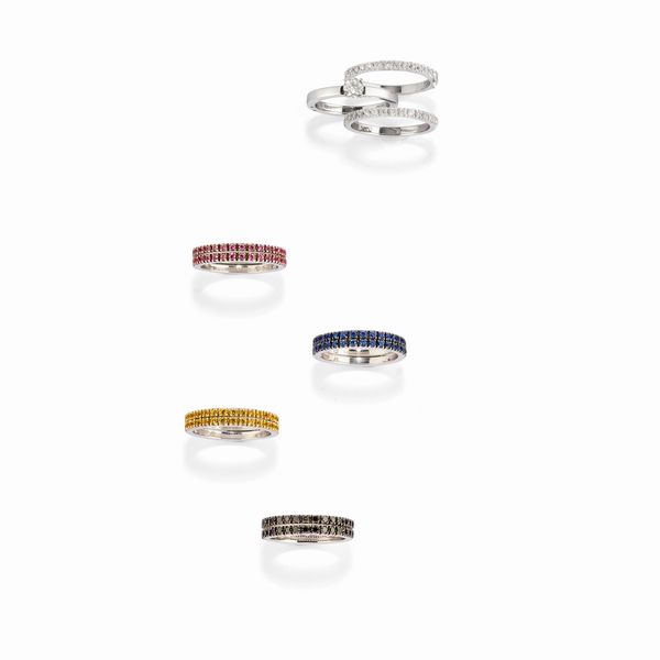 Sei anelli scomponibili  - Asta Gioielli - Associazione Nazionale - Case d'Asta italiane