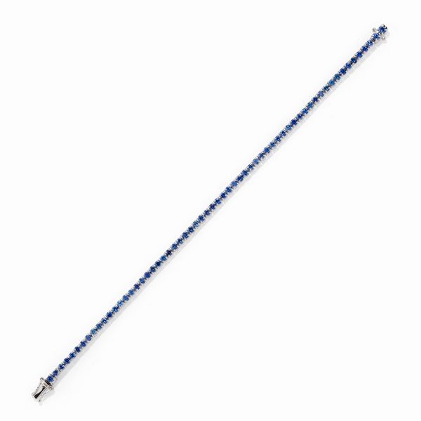 Bracciale tennis con zaffiri  - Asta Gioielli - Associazione Nazionale - Case d'Asta italiane