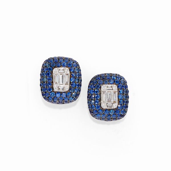 Orecchini con zaffiri  - Asta Gioielli - Associazione Nazionale - Case d'Asta italiane