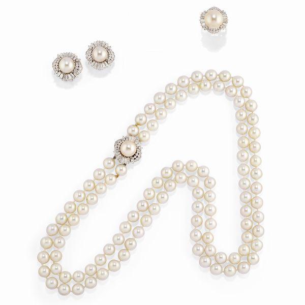 Demi parure con perle  - Asta Gioielli - Associazione Nazionale - Case d'Asta italiane