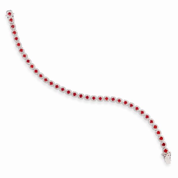 Bracciale con rubini  - Asta Gioielli - Associazione Nazionale - Case d'Asta italiane