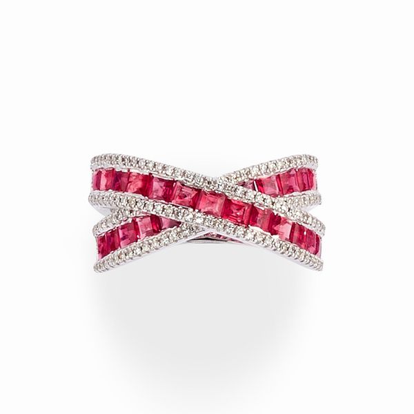 Anello con rubini  - Asta Gioielli - Associazione Nazionale - Case d'Asta italiane