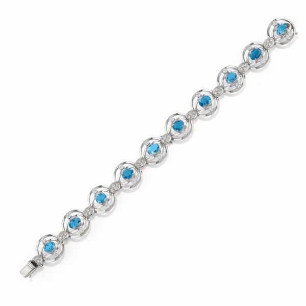 Bracciale con acquamarine  - Asta Gioielli - Associazione Nazionale - Case d'Asta italiane