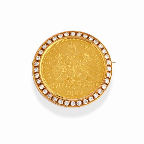 Spilla con diamanti  - Asta Gioielli - Associazione Nazionale - Case d'Asta italiane