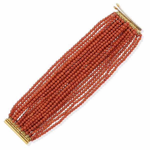 Bracciale con corallo  - Asta Gioielli - Associazione Nazionale - Case d'Asta italiane