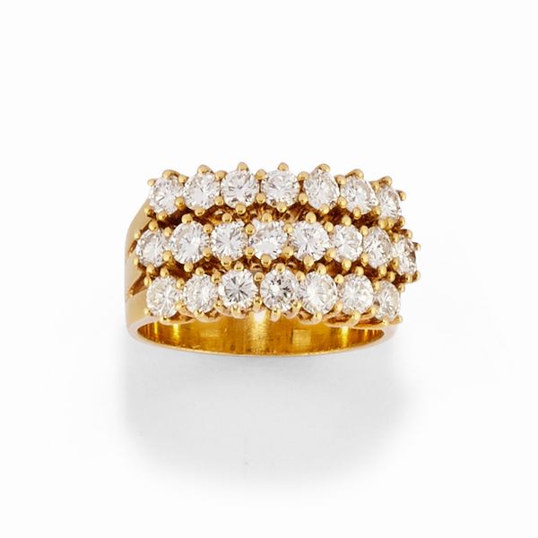 Anello con diamanti  - Asta Gioielli - Associazione Nazionale - Case d'Asta italiane