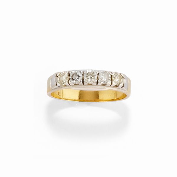 Anello con diamanti  - Asta Gioielli - Associazione Nazionale - Case d'Asta italiane