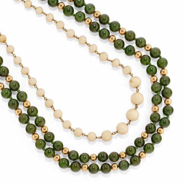 Due collane in pietra dura  - Asta Gioielli - Associazione Nazionale - Case d'Asta italiane