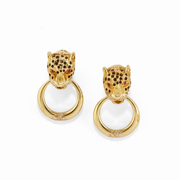 Orecchini leopardo  - Asta Gioielli - Associazione Nazionale - Case d'Asta italiane