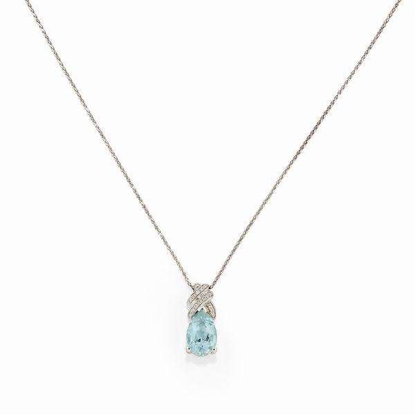 Collana e orecchini con acquamarina  - Asta Gioielli - Associazione Nazionale - Case d'Asta italiane