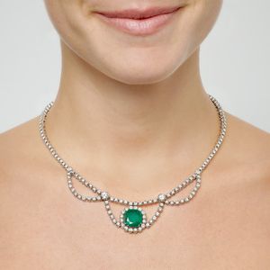 Collana con smeraldo  - Asta Gioielli - Associazione Nazionale - Case d'Asta italiane