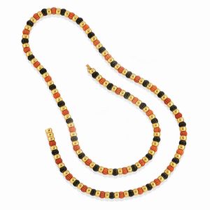 Demi-parure con corallo e onice  - Asta Gioielli - Associazione Nazionale - Case d'Asta italiane