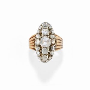 Tre anelli con pietre di colore e diamanti  - Asta Gioielli - Associazione Nazionale - Case d'Asta italiane