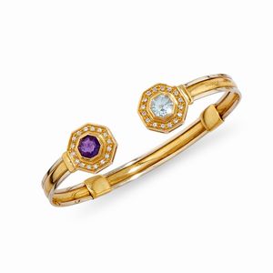 Collana e bracciale con pietre colorate  - Asta Gioielli - Associazione Nazionale - Case d'Asta italiane