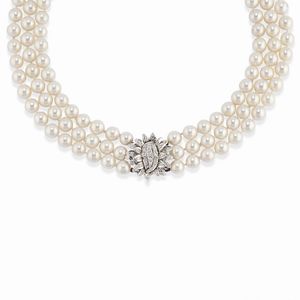 Demi parure con perle  - Asta Gioielli - Associazione Nazionale - Case d'Asta italiane