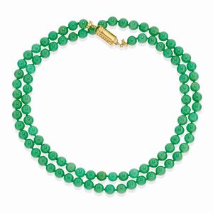 Due gioielli in pietra verde  - Asta Gioielli - Associazione Nazionale - Case d'Asta italiane