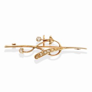 Due spille e una coppia di orecchini  - Asta Gioielli - Associazione Nazionale - Case d'Asta italiane