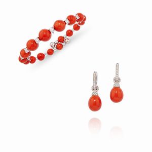 CHANTECLER - Demi parure con corallo