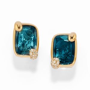 POMELLATO - Orecchini con topazi azzurri