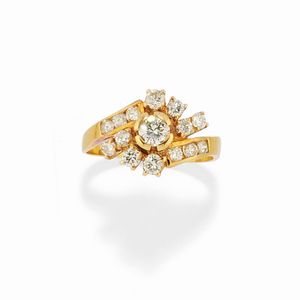 Collana ed anello con diamanti  - Asta Gioielli - Associazione Nazionale - Case d'Asta italiane