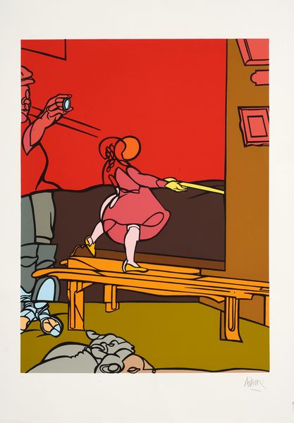 Valerio Adami : Senza titolo  - Asta Dipinti, Disegni, Sculture e Grafica - Associazione Nazionale - Case d'Asta italiane