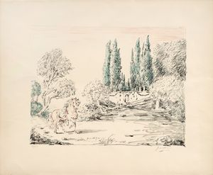 Giorgio de Chirico - Cavallo a Villa Falconieri