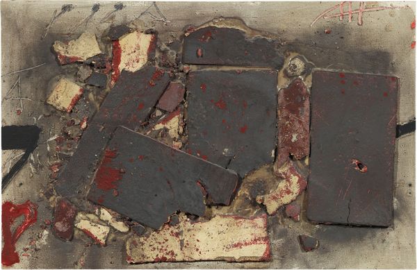 Antoni Tàpies : Materia rote negra y roja  - Asta Arte Moderna - Associazione Nazionale - Case d'Asta italiane