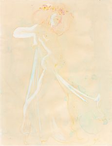 Léonor Fini - Nudo con fiori in testa