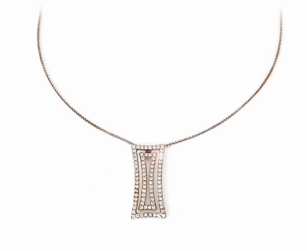 Chimento pendente in oro e brillanti  - Asta Asta Gioielli e Orologi - Associazione Nazionale - Case d'Asta italiane