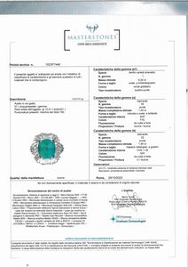 Anello in oro, brillanti e smeraldi  - Asta Asta Gioielli e Orologi - Associazione Nazionale - Case d'Asta italiane