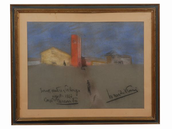 Lorenzo Viani : La casa di Ceccardo  - Asta Asta di Arte Moderna e Contemporanea - Associazione Nazionale - Case d'Asta italiane