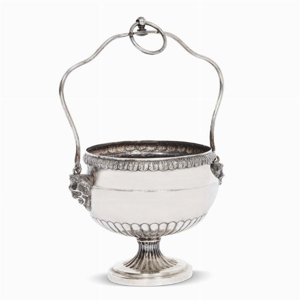 SECCHIELLO PER ACQUASANTA, PROBABILMENTE ROMA INIZI SECOLO XIX  - Asta Argenti - Associazione Nazionale - Case d'Asta italiane