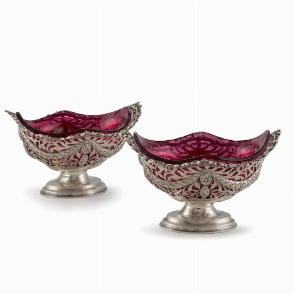 COPPIA DI VASCHETTE, CHESTER, 1867, ARGENTIERI S BLANCKENSEE & SON Ltd  - Asta Argenti - Associazione Nazionale - Case d'Asta italiane