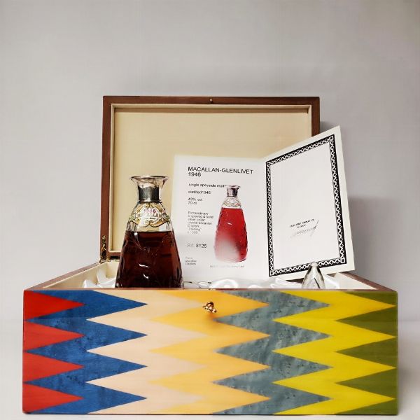 Macallan-Glenlivet 1946 Decanter Baccarat, Single Malt Whisky  - Asta Wine and Spirits - Associazione Nazionale - Case d'Asta italiane