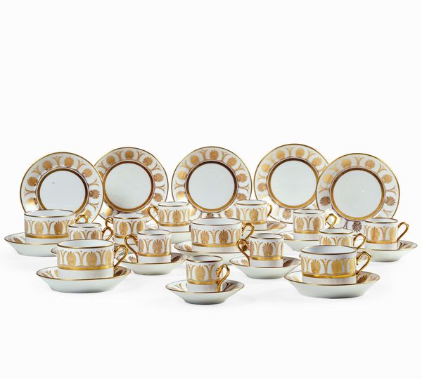 Dodici tazze da caffÃ¨ e undici da tÃ¨<BR>Doccia, Manifattura Richard Ginori, seconda metÃ  del XX secolo<BR>  - Asta L'Art de la Table - Associazione Nazionale - Case d'Asta italiane