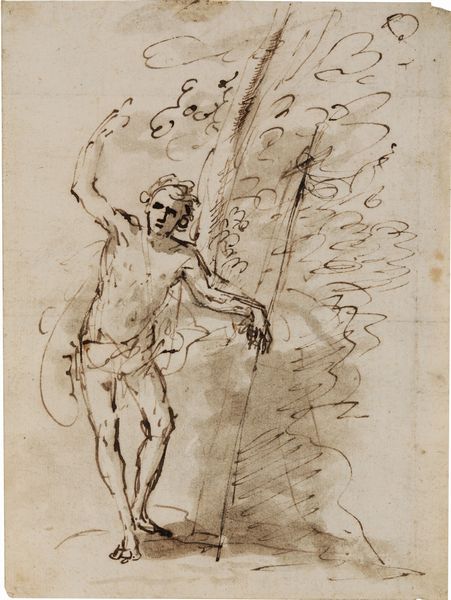 Scuola romana del XVII secolo San Giovanni Battista  - Asta Old Masters - Associazione Nazionale - Case d'Asta italiane