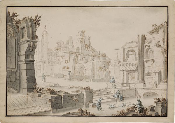 Scuola lombarda del XVIII secolo Scenografia  - Asta Old Masters - Associazione Nazionale - Case d'Asta italiane