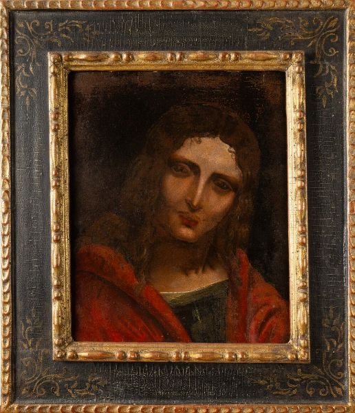 Scuola leonardesca del XVI secolo Figura di evangelista  - Asta Old Masters - Associazione Nazionale - Case d'Asta italiane