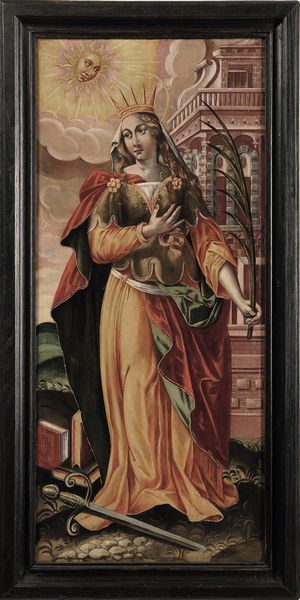 Scuola spagnola del XVI secolo Santa Caterina d'Alessandria  - Asta Old Masters - Associazione Nazionale - Case d'Asta italiane