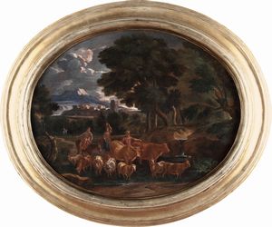Pieter Mulier detto il Tempesta - Paesaggio con pastori e armenti