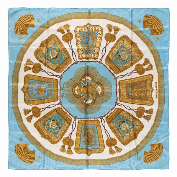 Hermès : Foulard Poste et Cavalerie  - Asta Luxury Fashion - Associazione Nazionale - Case d'Asta italiane