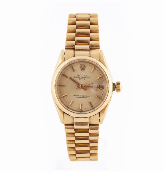 Rolex oyster perpetual date in oro  - Asta Importanti Orologi da Polso e da Tasca - Associazione Nazionale - Case d'Asta italiane