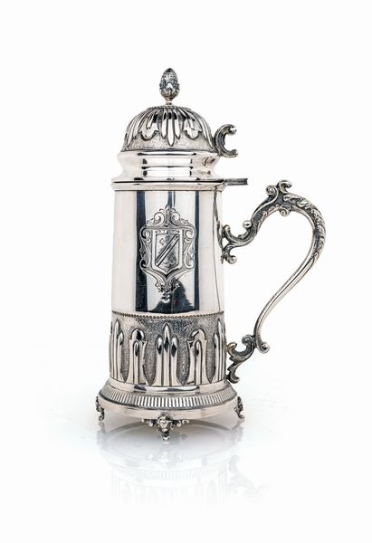 Tankard in argento, Milano 1950 ca.  - Asta Argenti Antichi e da Collezione - Associazione Nazionale - Case d'Asta italiane