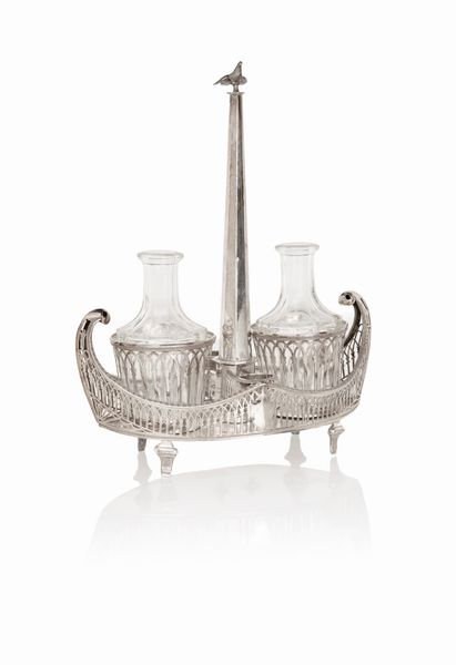 Acetoliera in argento 950/1000, Francia, 1795 - 1797, bollo di garanzia Parigi, 1798/1809, argentiere Ambroise Mignerot  - Asta Argenti Antichi e da Collezione - Associazione Nazionale - Case d'Asta italiane