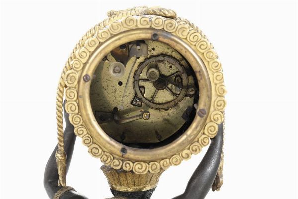 Pendola la Nourrice Africaine. Francia, inizio XIX secolo, da J. Croutelle l�ain� (attivo circa 1800 - 1820)  - Asta Dimore Italiane - Associazione Nazionale - Case d'Asta italiane