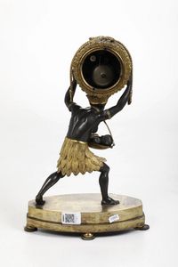 Pendola la Nourrice Africaine. Francia, inizio XIX secolo, da J. Croutelle l�ain� (attivo circa 1800 - 1820)  - Asta Dimore Italiane - Associazione Nazionale - Case d'Asta italiane