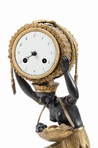 Pendola la Nourrice Africaine. Francia, inizio XIX secolo, da J. Croutelle l�ain� (attivo circa 1800 - 1820)  - Asta Dimore Italiane - Associazione Nazionale - Case d'Asta italiane