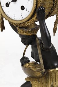 Pendola la Nourrice Africaine. Francia, inizio XIX secolo, da J. Croutelle l�ain� (attivo circa 1800 - 1820)  - Asta Dimore Italiane - Associazione Nazionale - Case d'Asta italiane
