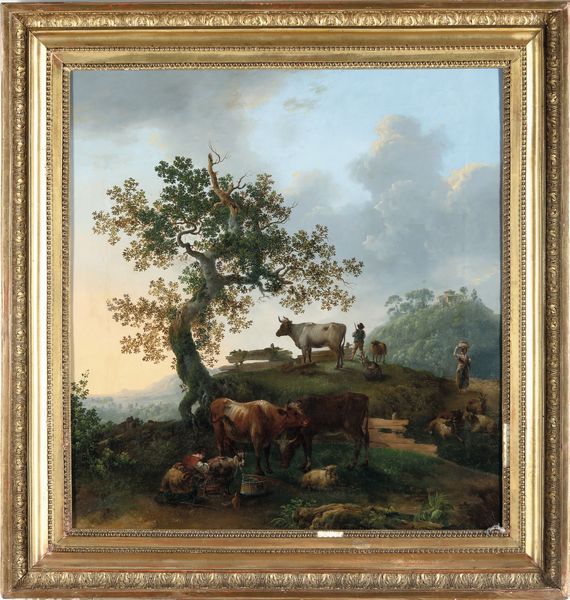 Scuola della fine del XVIII secolo Paesaggi con pastori e armenti  - Asta Dipinti Antichi - Associazione Nazionale - Case d'Asta italiane
